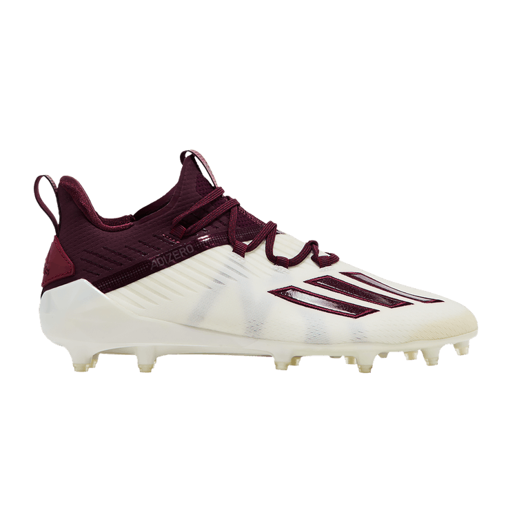 Adidas Adizero Cleat 'White Burgundy' — Cloud White/Team Maroon/Team College Burgundy