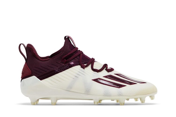 Adidas Adizero Cleat 'White Burgundy' — Cloud White/Team Maroon/Team College Burgundy