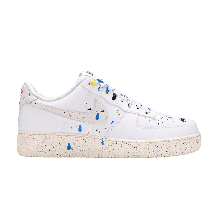 Nike Air Force 1 '07 LV8 'Paint Splatter' — White/White/Sail/White
