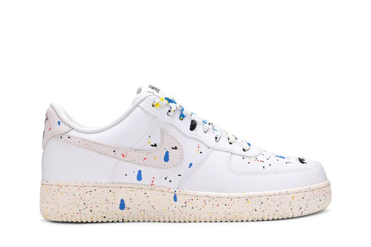 Nike Air Force 1 '07 LV8 'Paint Splatter' — White/White/Sail/White (2)
