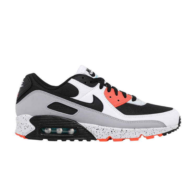 Nike Air Max 90 'Black Turf Orange' — White/Turf Orange/Aquamarine/Black