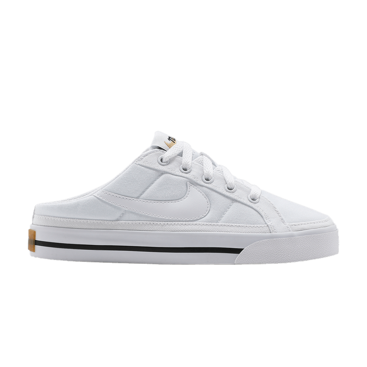 Nike Wmns Court Legacy Mule 'White' — White/Black/Gum Light Brown/White