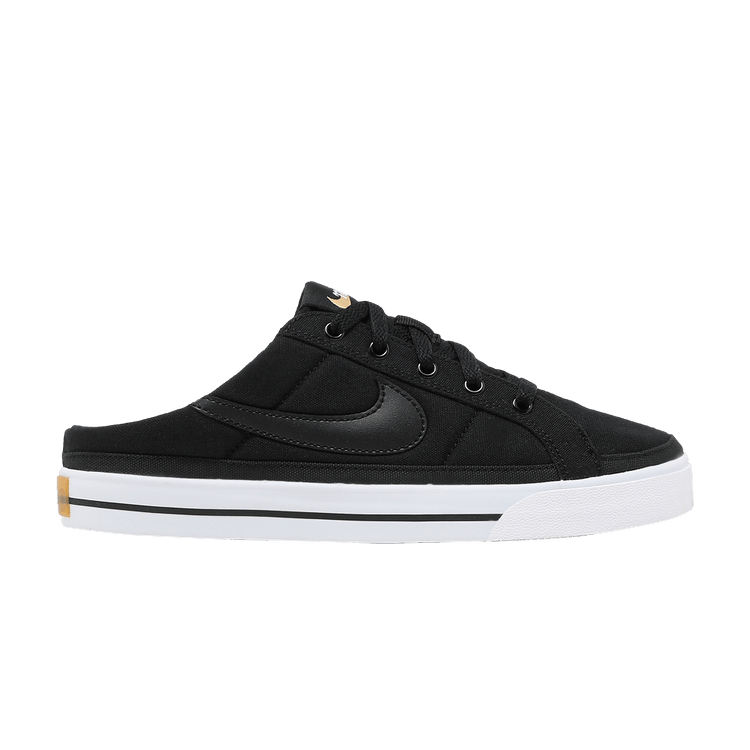 Nike Wmns Court Legacy Mule 'Black' — Black/White/Gum Light Brown/Black