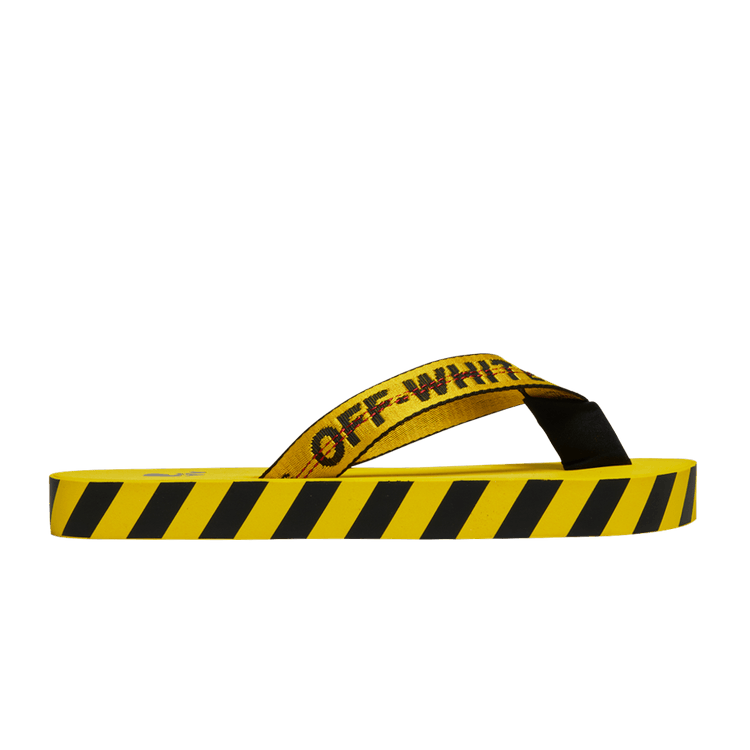 Off-White Industrial Flip Flops 'Logo Tape - Yellow' 2021 — Yellow/Black