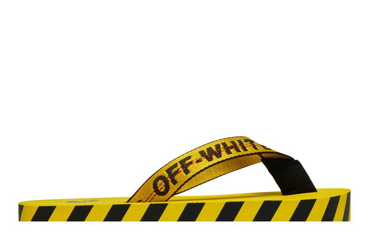 Off-White Industrial Flip Flops 'Logo Tape - Yellow' 2021 — Yellow/Black