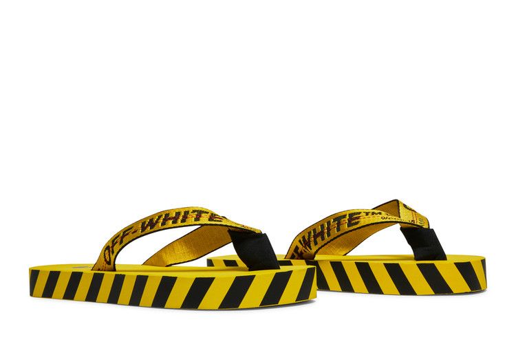 Off-White Industrial Flip Flops 'Logo Tape - Yellow' 2021 — Yellow/Black