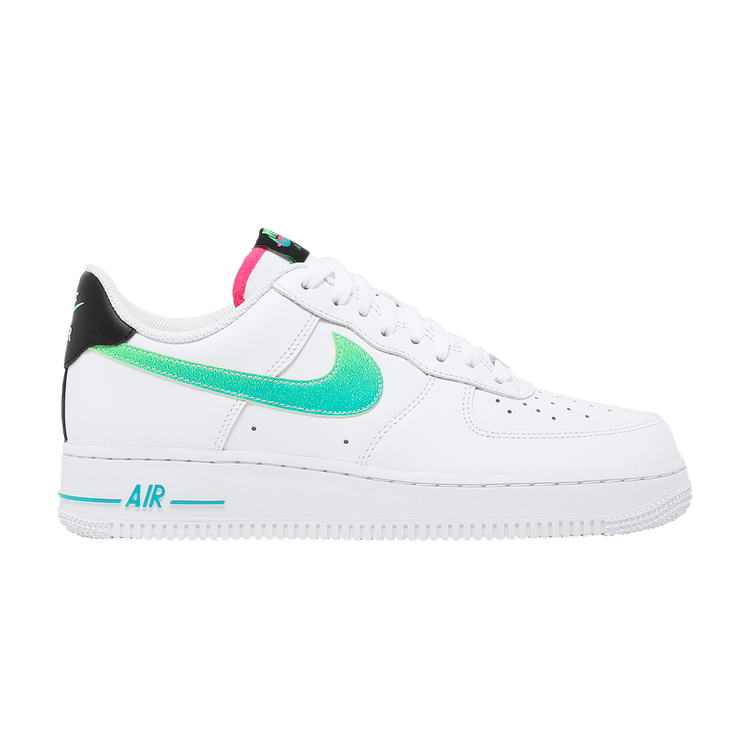 Nike Air Force 1 '07 LV8 'White Aquamarine' — White/Aquamarine/Black/Green Strike