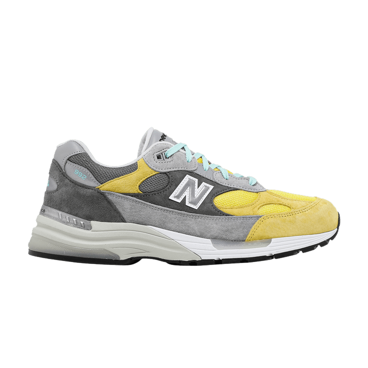 Amoeba Music x Nice Kicks x New Balance 992 Made in USA 'Peace Through Music - Grey' — Grey/Yellow