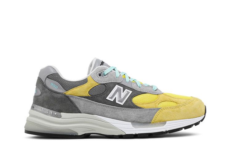 Amoeba Music x Nice Kicks x New Balance 992 Made in USA 'Peace Through Music - Grey' — Grey/Yellow