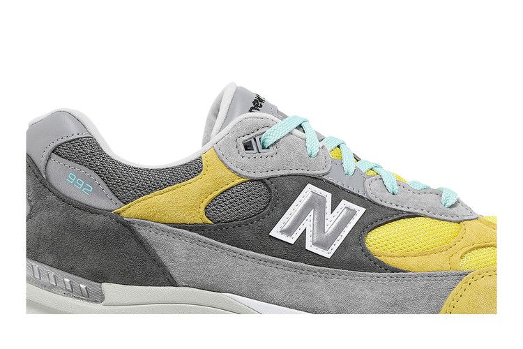 Amoeba Music x Nice Kicks x New Balance 992 Made in USA 'Peace Through Music - Grey' — Grey/Yellow