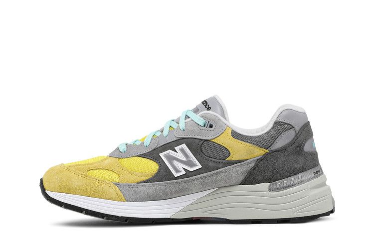 Amoeba Music x Nice Kicks x New Balance 992 Made in USA 'Peace Through Music - Grey' — Grey/Yellow