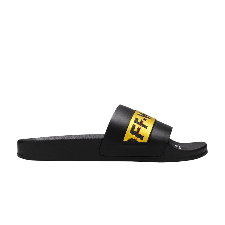 Off-White Industrial Sliders 'Black Yellow' — Black/Yellow