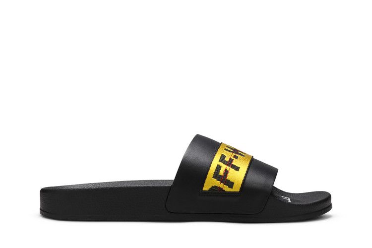 Off-White Industrial Sliders 'Black Yellow' — Black/Yellow