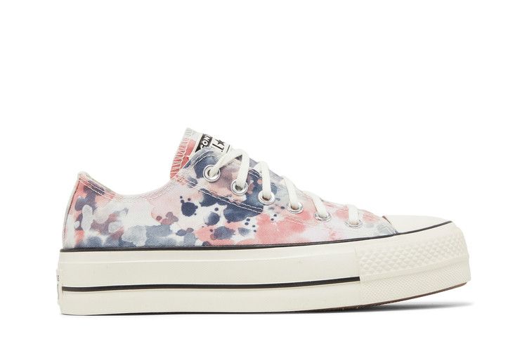 Converse Wmns Chuck Taylor All Star Platform Low 'Washed Florals' — Egret/Terracotta Pink/Black
