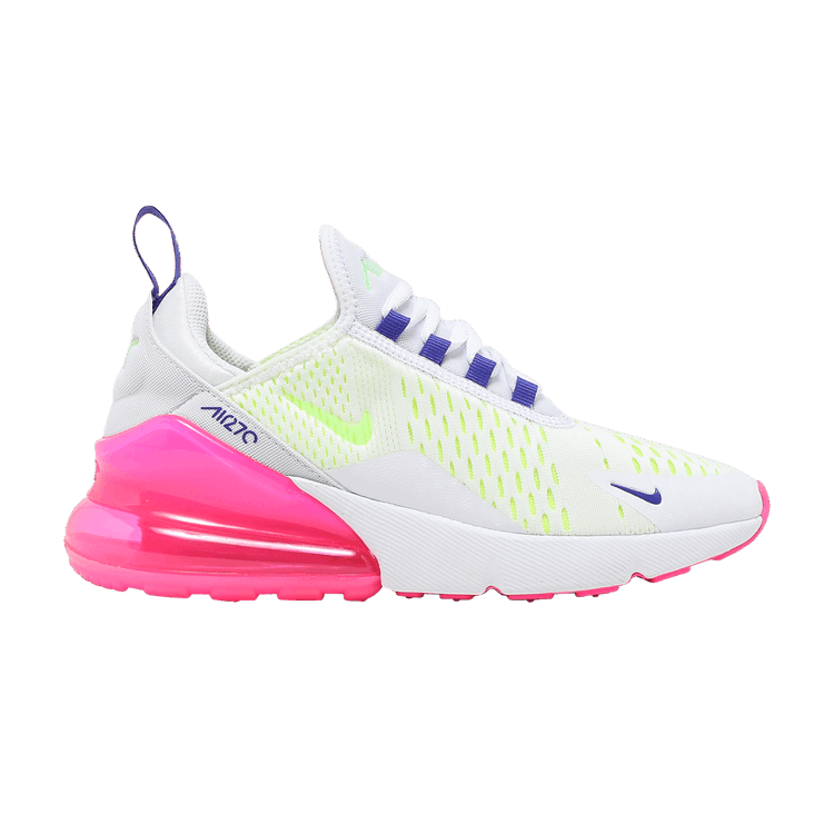 Nike Wmns Air Max 270 'White Pink Blast Volt' — White/Pink Blast/Indigo Burst/Volt