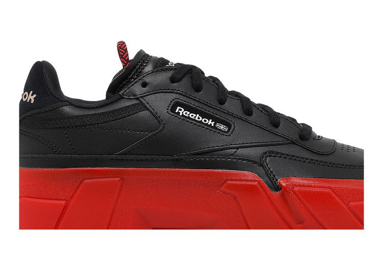 Cardi B x Reebok Wmns Club C 'Black Vector Red' — Core Black/Vector Red/Rose Gold