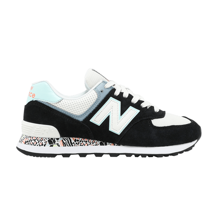 New Balance Wmns 574 'Black White Mint' — Black/White Mint