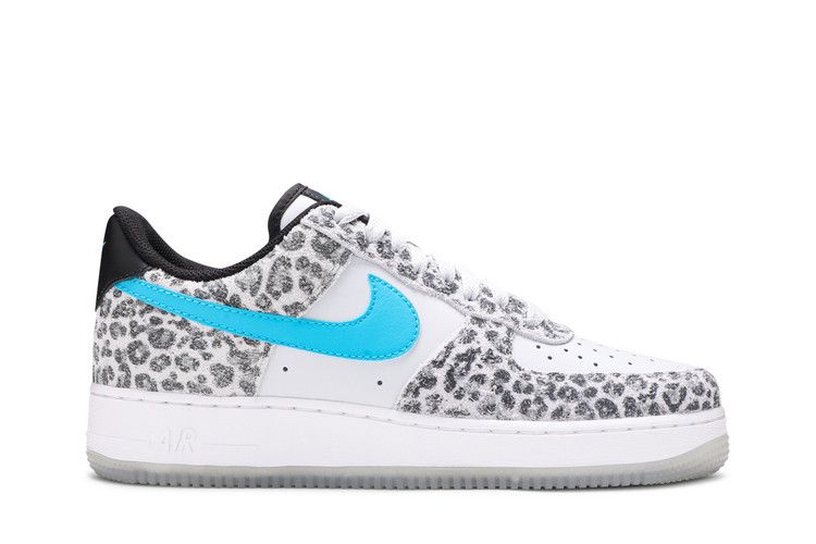 Nike Air Force 1 Low Premium 'Snow Leopard' — Pure Platinum/Light Blue Fury/Black (2)