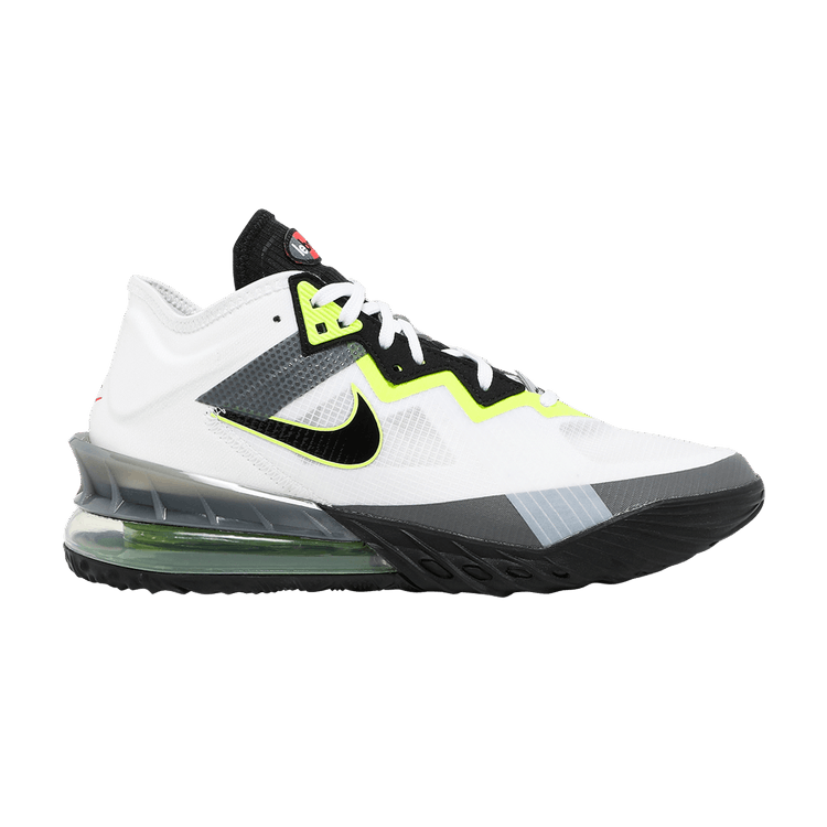 Nike LeBron 18 Low 'Air Max 95 Greedy' — White/Black/Iron Grey/Volt