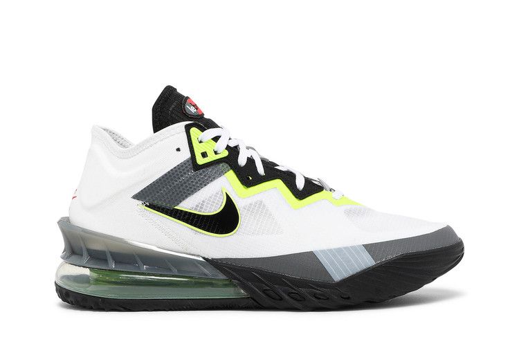Nike LeBron 18 Low 'Air Max 95 Greedy' — White/Black/Iron Grey/Volt (2)
