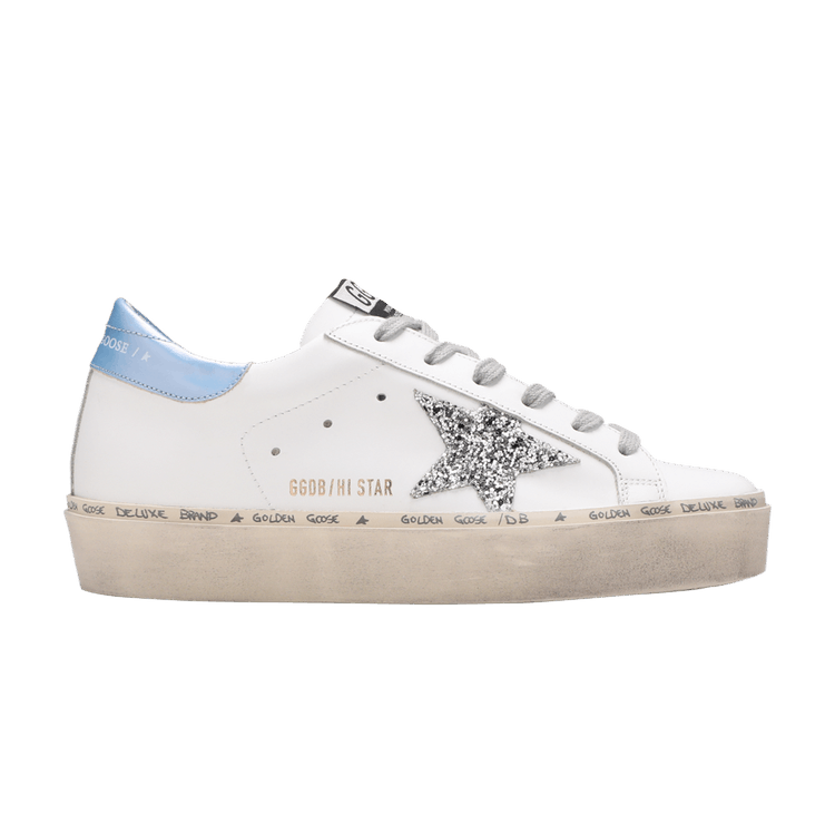 Golden Goose Wmns Hi Star 'White Sky' — White/Silver/Sky