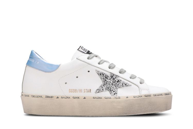 Golden Goose Wmns Hi Star 'White Sky' — White/Silver/Sky