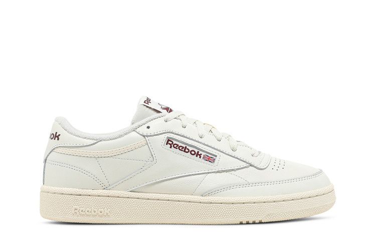 Reebok Club C 85 'Classic White Collegiate Burgundy' — Classic White/Classic White/Collegiate Burgundy