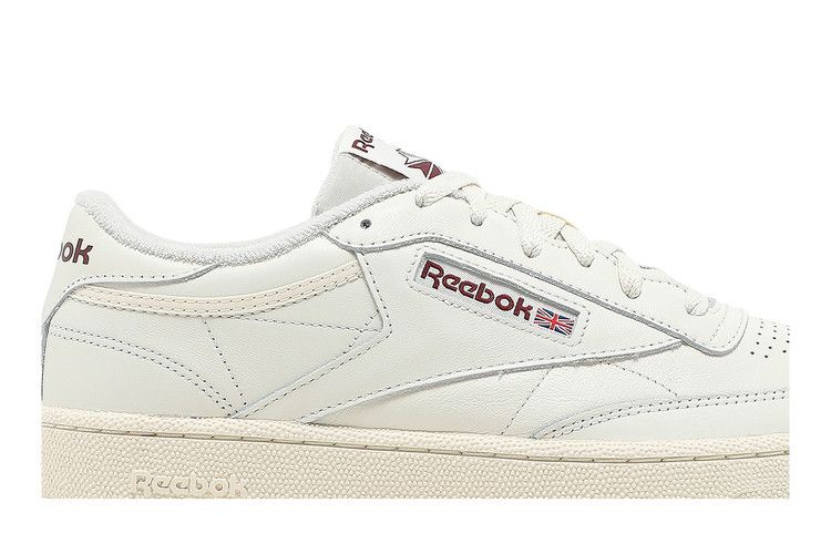 Reebok Club C 85 'Classic White Collegiate Burgundy' — Classic White/Classic White/Collegiate Burgundy