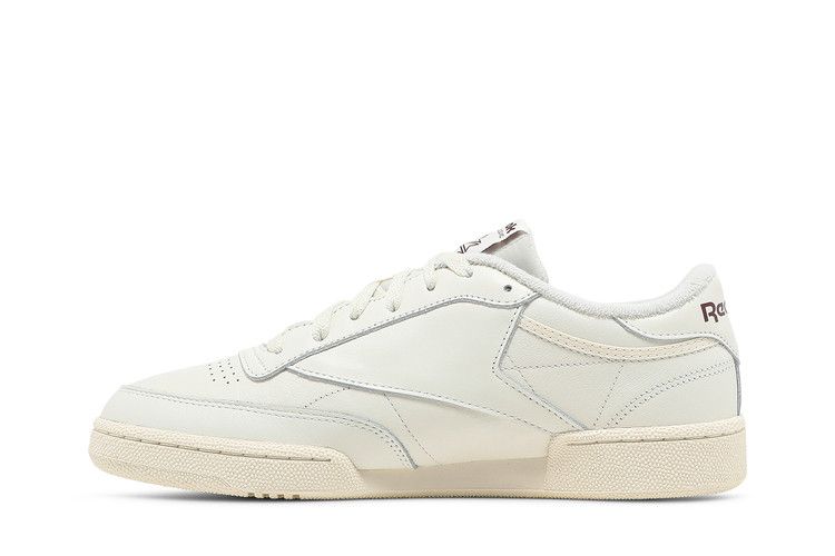 Reebok Club C 85 'Classic White Collegiate Burgundy' — Classic White/Classic White/Collegiate Burgundy