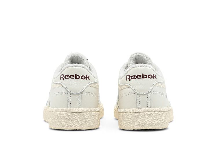 Reebok Club C 85 'Classic White Collegiate Burgundy' — Classic White/Classic White/Collegiate Burgundy