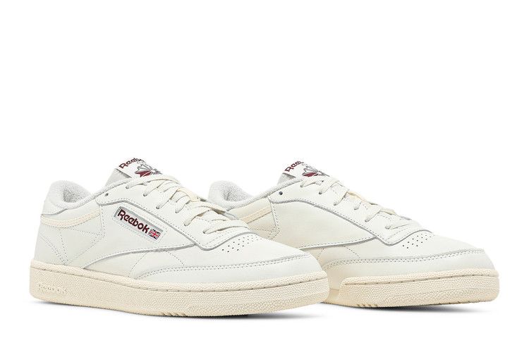 Reebok Club C 85 'Classic White Collegiate Burgundy' — Classic White/Classic White/Collegiate Burgundy