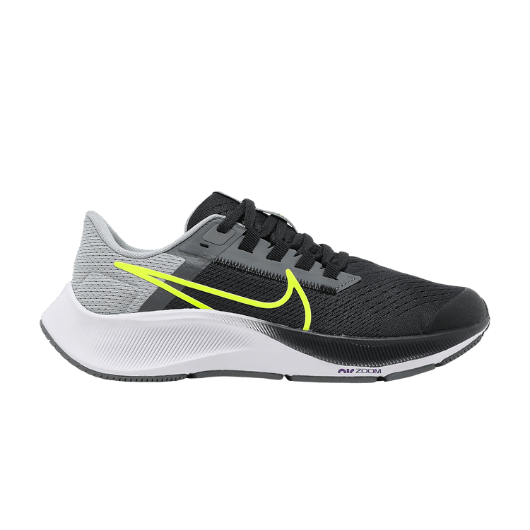 Nike Air Zoom Pegasus 38 GS 'Dark Smoke Grey Volt' — Dark Smoke Grey/Smoke Grey/Light Smoke Grey/Volt