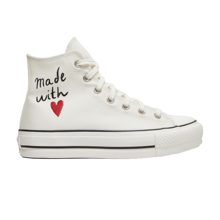 Converse Wmns Chuck Taylor All Star Lift High 'Valentine's Day - Vintage White' — Vintage White/Egret/Black