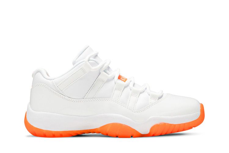 Wmns Air Jordan 11 Retro Low 'Bright Citrus' — White/Bright Citrus