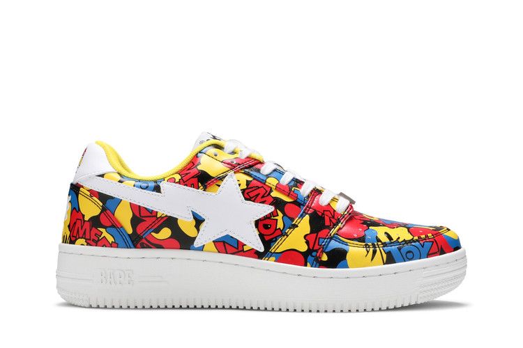 Medicom Toy x Bapesta Low M1 'All‑Over Camo' — Multi-Color