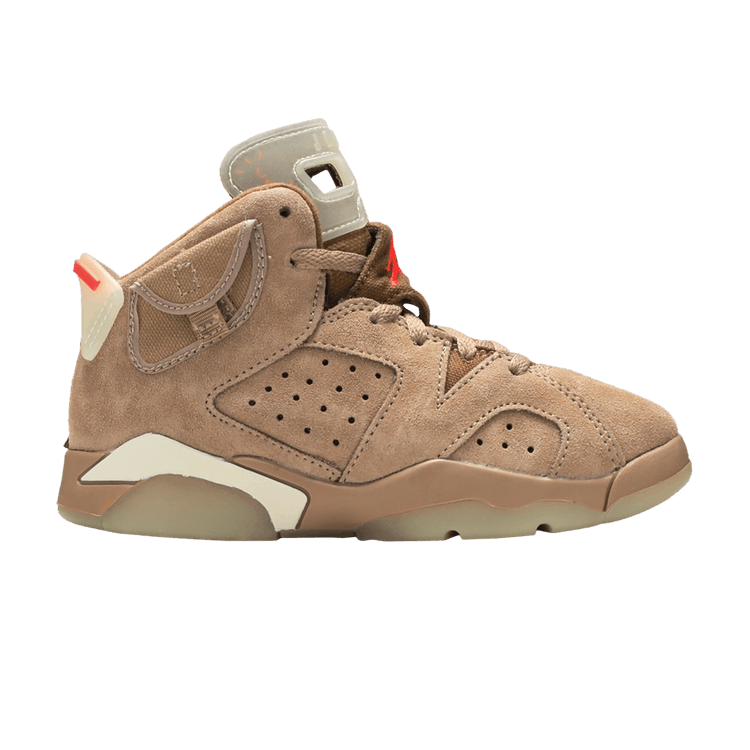 Travis Scott x Air Jordan 6 Retro PS 'British Khaki' — British Khaki/Sail/Bright Crimson