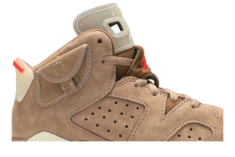 Travis Scott x Air Jordan 6 Retro PS 'British Khaki' — British Khaki/Sail/Bright Crimson
