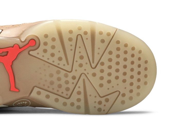 Travis Scott x Air Jordan 6 Retro PS 'British Khaki' — British Khaki/Sail/Bright Crimson