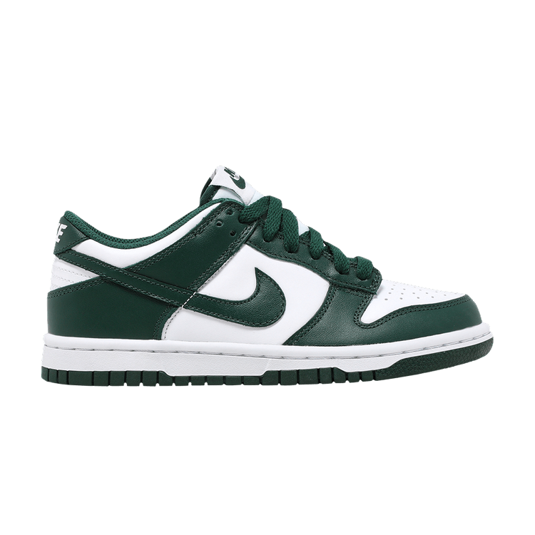 Nike Dunk Low GS 'Michigan State' — White/Team Green/White/Total Orange