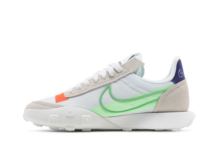 Nike Wmns Waffle Racer 2X 'Desert Sand Mean Green' — Desert Sand/Summit White/Hyper Crimson/Mean Green