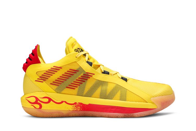 Adidas Dame 6 GCA 'Hot Rod' — Team Yellow/Core Black/Scarlet