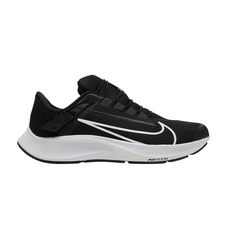Nike Air Zoom Pegasus 38 FlyEase Extra Wide 'Black White' — Black/Anthracite/Volt/White
