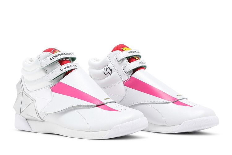 Power Rangers x Reebok Wmns Freestyle High 'Pterodactyl Zord' — White/Charged Pink/Vector Red