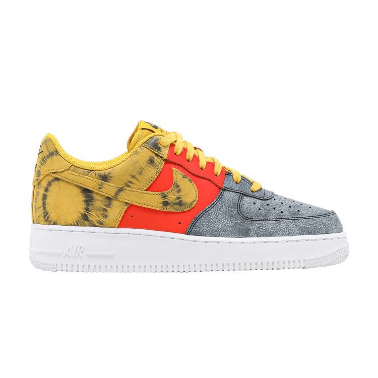 Nike Air Force 1 '07 LV8 'Dark Sulphur Tie-Dye' — Dark Sulfur/Dark Sulfur/Team Orange