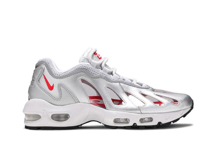 Supreme x Nike Air Max 96 'Metallic Silver' — Metallic Silver/Speed Red/Clear (2)