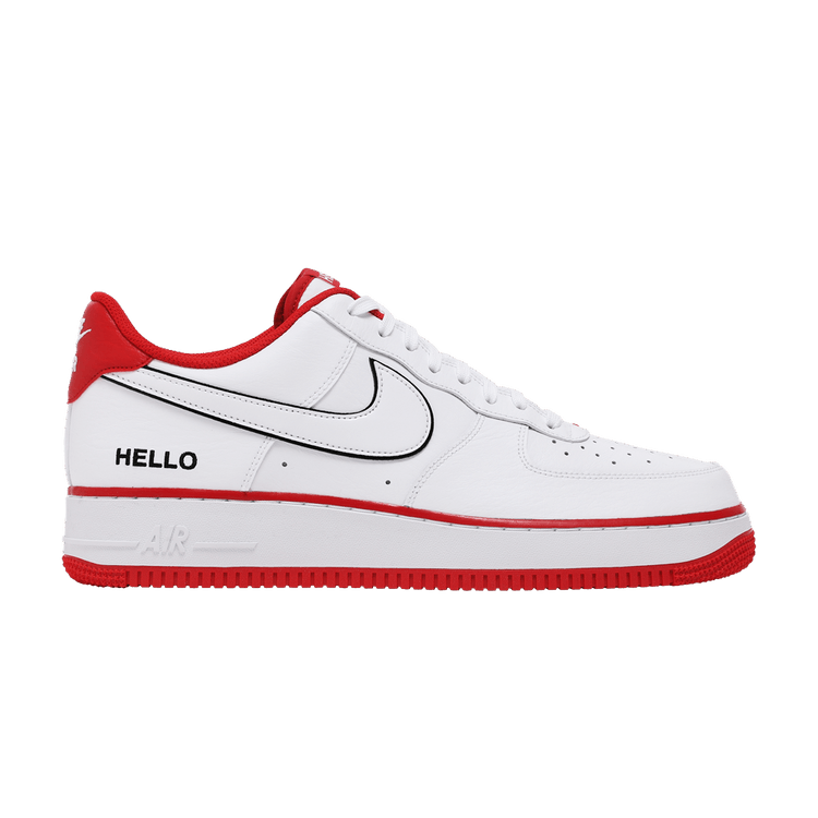 Urbanstar x Nike Air Force 1 '07 LX 'HELLO Pack - White University Red' — White/University Red/Black/White