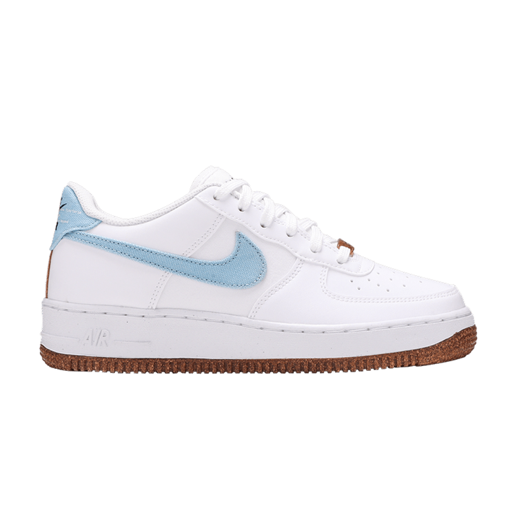 Nike Air Force 1 LV8 GS 'Indigo' — White/White/Black/Obsidian