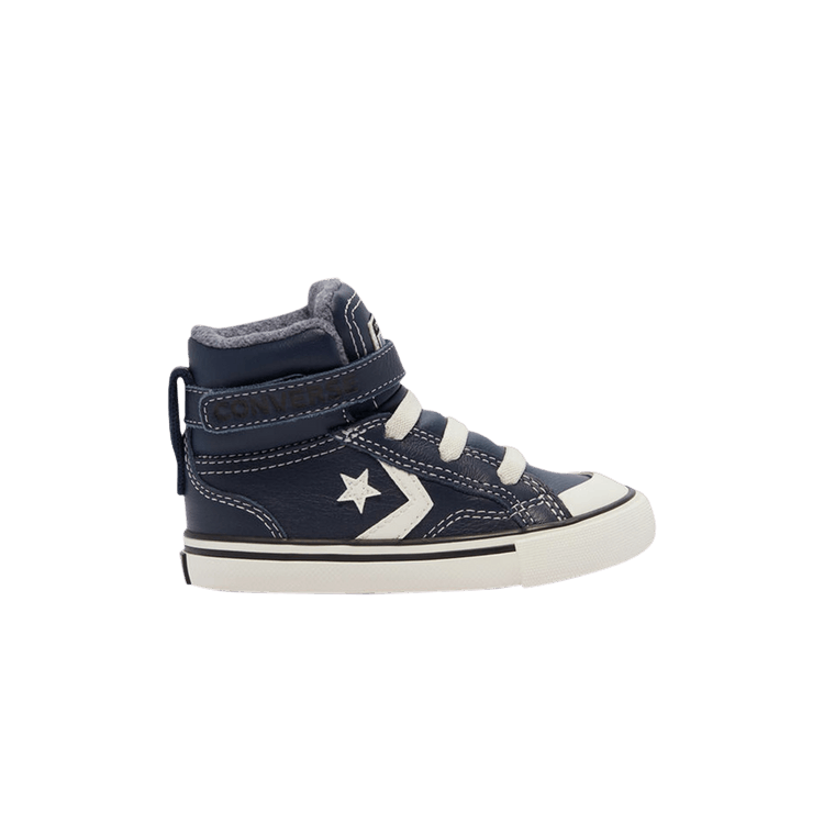 Converse Pro Blaze Strap High TD 'Leather &amp; Heathered Knit - Lakeside Blue' — Obsidian/Lakeside Blue/Egret