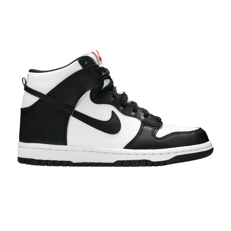 Nike Dunk High GS 'Black White' — Black/White/University Red