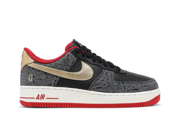 Nike Air Force 1 '07 LX 'Spades' — Black/University Red/Metallic Gold (2)